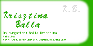 krisztina balla business card